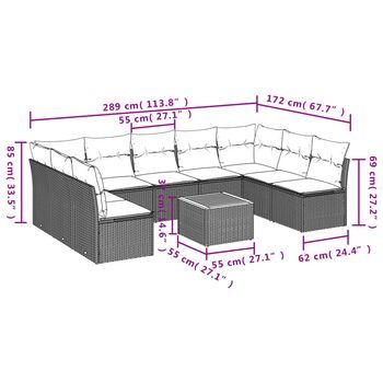 Conjunto De Sofás Para Exteriores (incluye Cojines, Conjunto De 10 Piezas)