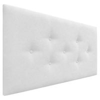 dhome cabecero de tela acualine con 3 hileras intercaladas de botones y patas cabezal tapizado cama lujoblanco 105cm