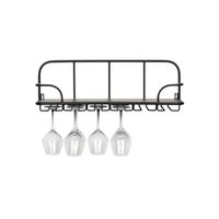 woood hugo shelf with wine glass rack