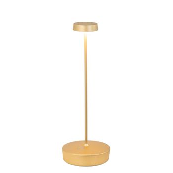 Lámpara de mesa led oro mate regulable zafferano