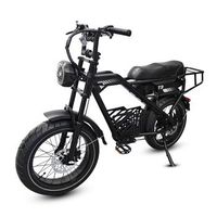 bicicleta electrica t3 de 20 con neumaticos anchos 48 rrv 18 ah negra