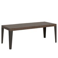 mesa extensible 180440x90 cm flame premium patas nogal antracita