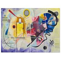 legendarte - panel decorativo multiple amarillo rojo azul - wassily kandinsky cm 150x200 12 paneles