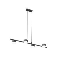 lampara colgante kelvo negro 4 luces
