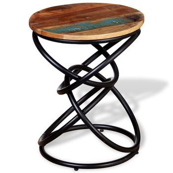 Mesa Auxiliar De Madera Maciza Reciclada Vidaxl