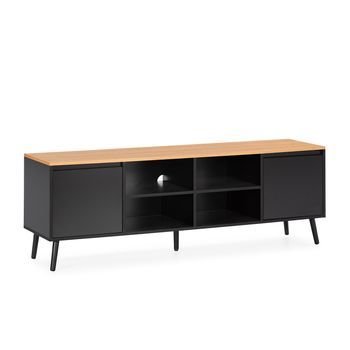 Mueble Tv Desi 2 Puertas Color Negro