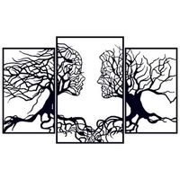 decoracion pared de metal arbol del amor negro 116x71 cm
