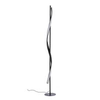 lampara de pie led de metal negro