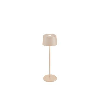 Lámpara De Mesa Led Zafferano Olivia Pro Sand Recargable Y Regulable - 2200-2700-3000k 9h A Máxima Potencia