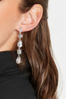 pendientes largos de gemas sinteticas