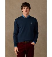 hackett london para hombre hm5800187 sudadera algodon cuello redondo con logo marino s casual