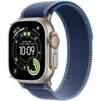 apple watch ultra 3 gps  cellular 49mm titanio natural correa loop trail azulazul brillante ml