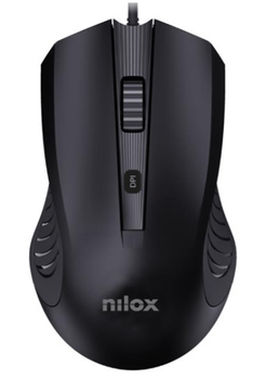 RATÓN USB CON CABLE, NEGRO - NILOX