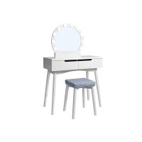 juego de tocador con espejo bombillas blanco  led