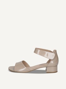 CAPRICE Heeled sandal, beige, made of Leather with Block heel, Size 38