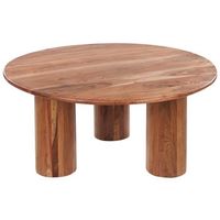 mesa auxiliar de centro moderna tablero de madera de acacia patas de madera ligera colina