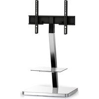 sonorous pl2710-wht-slv 600 mm tv stand with bracket - white  silver white