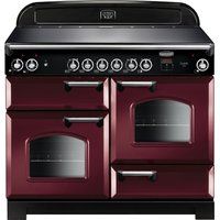 rangemaster classic cla110eccyc electric ceramic range cooker - cranberry  chrome cranberry