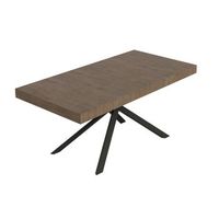 mesa extensible niket de nogal 180440x90 cm con patas antracita