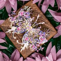 rompecabezas metalico 3d mu butterfly love flower juguete de rompecabezas diy iman para refrigerador decoracion de escritorio alivio del estres regalo
