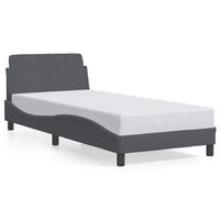 estructura de cama dover terciopelo gris oscuro 80x200 cm vidaxl
