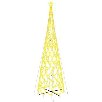 Árbol De Navidad Cónico 3000 Led Blanco Cálido 230x800 Cm Vidaxl
