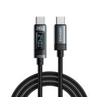 cable mensaje es-x47 5a 240w tipo c a tipo c de carga rapida y transmision de datos nucleo de cobre estanado de linea d