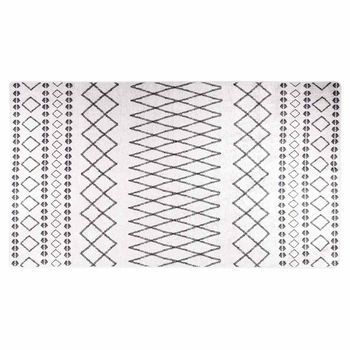 Alfombra Lavable Negro Y Blanco 190x300 Cm Vidaxl