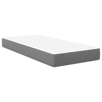 Colchón De Cama Con Colchón Gris Claro 80 X 200 Cm Tela Vidaxl