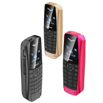 LONG-CZ J60 4G GSM Pantalla OLED de 0.66 pulgadas Tarjeta SIM Nano 600mAh Botón grande Llamada de emergencia SOS Teléfon