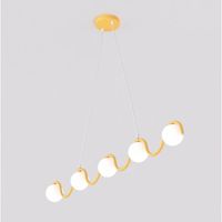 lampara colgante isar naranja 5 luces