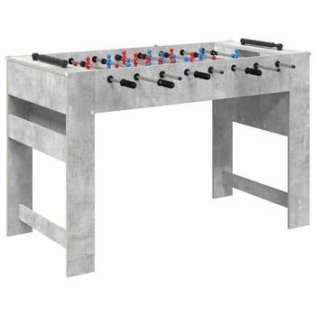 Mesa De Futbolín Gris Concreto 125 X 60,5 X 80 Cm Vidaxl