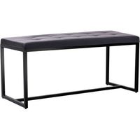 banco barci simil cuero negro 40x100x48 cm clp