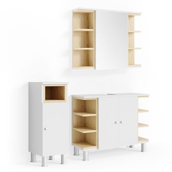 Conjunto De Muebles De Baño Aquis 3 Piezas Vicco