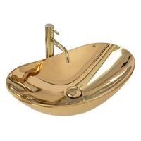 lavabo sobre encimera rea royal gold