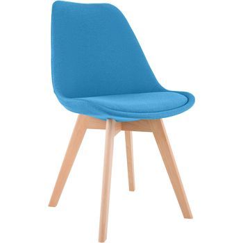 Silla De Comedor Linares Elegante Y Cómoda Para Tu Hogar Tela Turquesa 50x49x83 Cm Clp