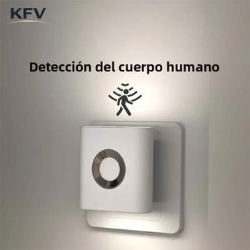 Lámpara LED inteligente con sensor de movimiento KFV, recargable, para uso nocturno, lámpara de pared para el hogar, decoración de dormitorio, lámpara USB, lámpara de pared.