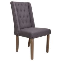 silla de madera tapizada gris 53x53x48102
