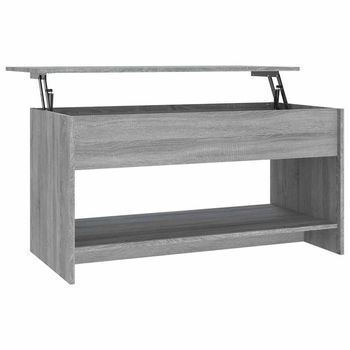 Mesa De Centro Madera De Ingeniería Gris Sonoma 102x50x52,5 Cm Vidaxl