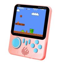 klack g7 consola con 666 juegos clasicos retro con pantalla de 35 y conectividad a tv rosa