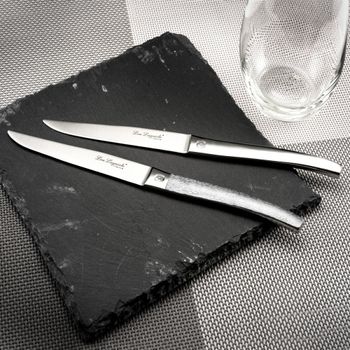 Estuche de 4 cuchillos carne acero inoxidable acero