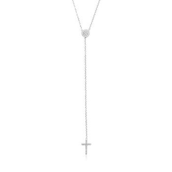 plata 925 cruz circonita y cadena
