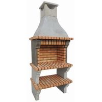 barbacoa de obra con chimenea modelo petrus