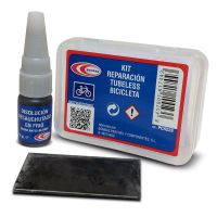 bompar  kit de reparacion para cubiertas tubeless - kit de recauchutado para cubiertas que se le produzcan cortes grandes y que los liquidos antipinchazos no sean capaces de tapar novedad