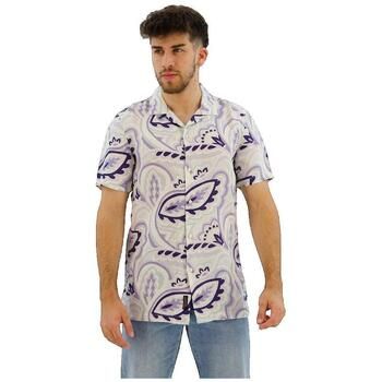 Superdry Camisa manga corta Chemise imprimée en lin à col ouvert para hombre