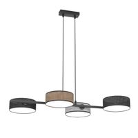 lampara colgante troma negromarrongris 4 luces