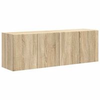 mueble de tv montado en la pared 2 uds roble sonoma vidaxl