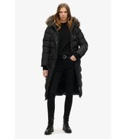 superdry para mujer w5011788a abrigo everest largo negro xs casual poliester reciclado sostenible