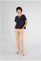 camiseta con aplicacion de strass navy