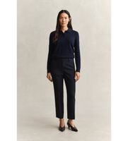 gant para mujer 4150363 pantalones de vestir slim fit fluidos marino 32 casual clasico poliester